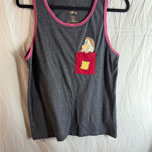 Disney Charcoal Tank Top with Burgundy Trim - Picture 1 of 4